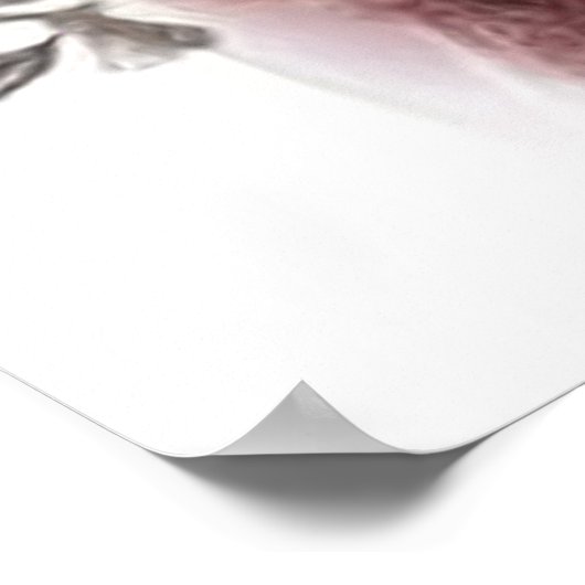 美しい女性の花ファンタジー抽象芸術 ポスター (角)