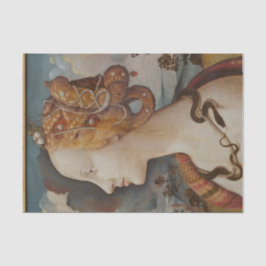 美しい女性の顔の分離 薄葉紙