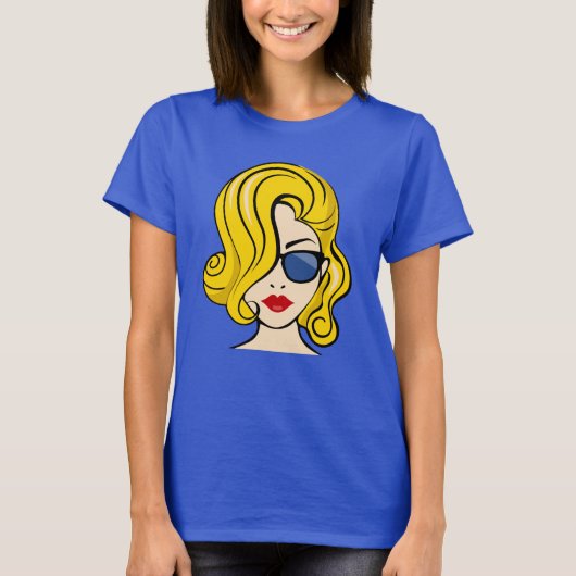 美しい女性の顔 Tシャツ (正面)