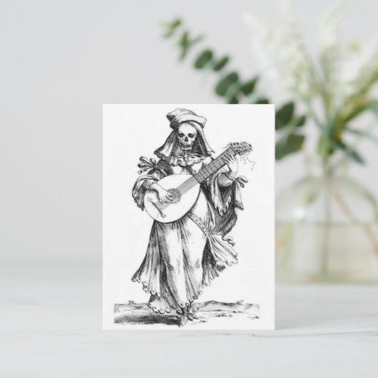 美しい女性の骨格の松はがき ポストカード (スタンド正面)