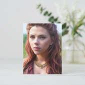 美しい女性はがき ポストカード (スタンド正面)