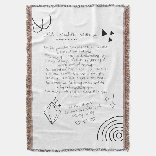 美しい女性への手紙 スローブランケット (正面縦)