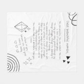 美しい女性への手紙 フリースブランケット (正面(横))