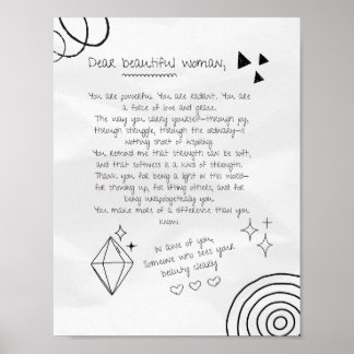 美しい女性への手紙 ポスター