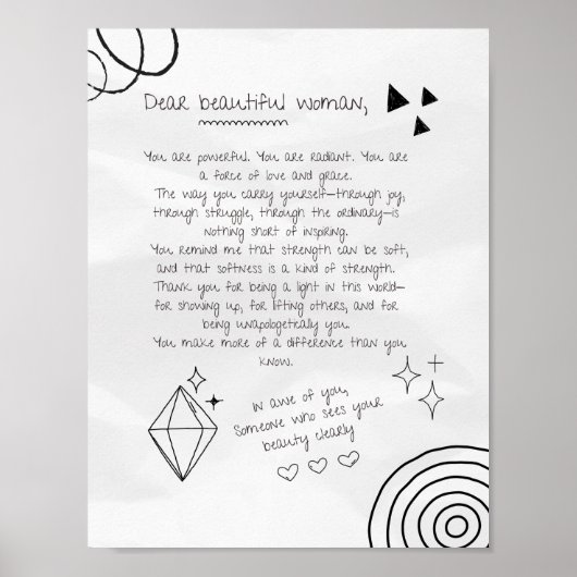 美しい女性への手紙 ポスター (正面)
