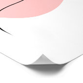 美しい女性アート、白黒 ポスター (角)