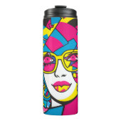 美しい女性ウォールアートグラフィティ タンブラー (正面)