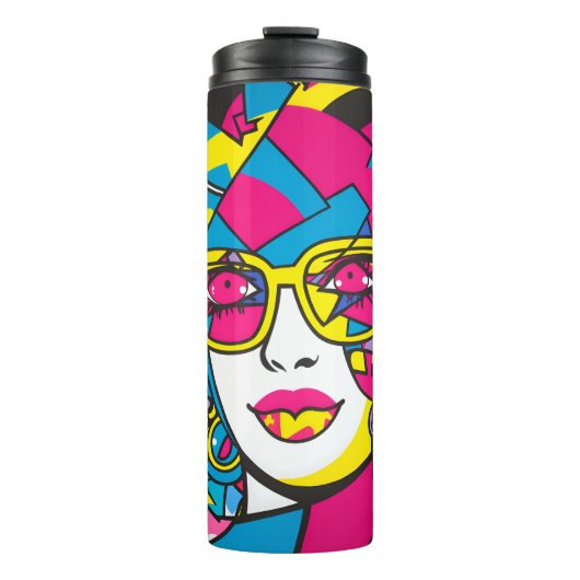 美しい女性ウォールアートグラフィティ タンブラー (正面)