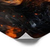 美しい女性ハロウィーンウィッチ素晴らしポートレート ポスター (角)