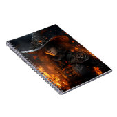 美しい女性ハロウィーン不気味ウィッチポートレート ノートブック (右側)