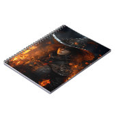 美しい女性ハロウィーン不気味ウィッチポートレート ノートブック (左側)