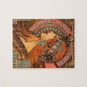 美しい女性プロフィール – ミュシャ ジグソーパズル (横)