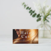 美しい女性ヘア | サロン 予約カード (スタンド正面)