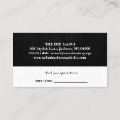美しい女性ヘア | サロン 予約カード (裏面)