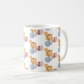 美しい女性ラインアート コーヒーマグカップ (正面右)