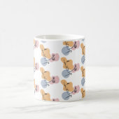 美しい女性ラインアート コーヒーマグカップ (中央)