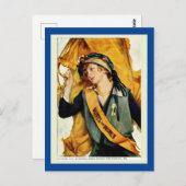 美しい女性参政権1915年コピー女性投票 ポストカード (正面/裏面)