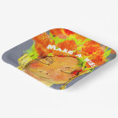 美しい女性誕生日の願い ペーパープレート (傾斜あり)