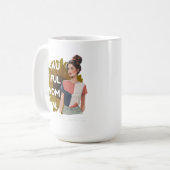 美しい女性金ゴールドアクセントコーヒーマグ コーヒーマグカップ (正面左)