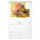 美しい女性 カレンダー (3月 2027)