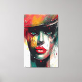 美しい女性 キャンバスプリント (正面)