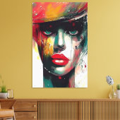 美しい女性 キャンバスプリント (インサイチュ (リビング))