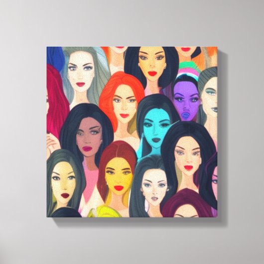 美しい女性 キャンバスプリント (正面)