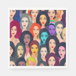 美しい女性 スタンダードランチョンナプキン