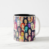 美しい女性 ツートーンマグカップ (正面右)