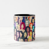 美しい女性 ツートーンマグカップ (中央)