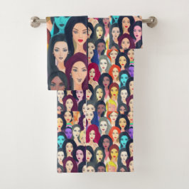 美しい女性 バスタオルセット