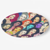 美しい女性 ペーパープレート (アングル)