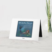 美しい女性 - ホリデー テンプレート グリーティング カード (裏面)