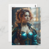 美しい女性 ポストカード (正面/裏面)