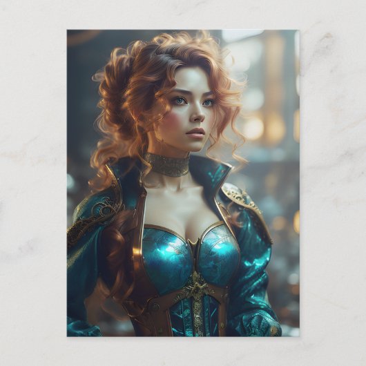 美しい女性 ポストカード (正面)