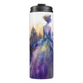 美しい女性 |抽象芸術おとぎ話シティプリンセス タンブラー (正面)