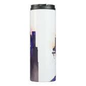 美しい女性 |抽象芸術おとぎ話シティプリンセス タンブラー (裏面)