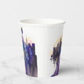 美しい女性 |抽象芸術おとぎ話シティプリンセス 紙コップ (右)