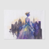 美しい女性 |抽象芸術おとぎ話シティプリンセス 薄葉紙 (正面)