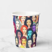 美しい女性 紙コップ (左)