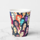 美しい女性 紙コップ (右)