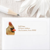 美しい女性（鳥）ショウジョウコウカンチョウ ラベル (インサイチュ)