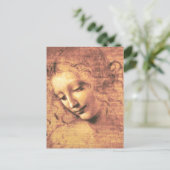 美しい女性byレオナルド・ダ・ヴィンチ ポストカード (スタンド正面)