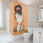 美しい女性Japanese Print 4 Toyohara Chikanobu シャワーカーテン (インサイチュ)