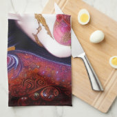 美しい女日本のの子ゴシックファンタジートリプチチ キッチンタオル (四つ折り)