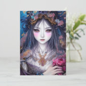 美しい女日本のの子ゴシックファンタジートリプチチ 招待状 (スタンド正面)