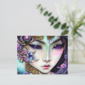 美しい女日本のの子ゴシックファンタジー ポストカード (スタンド正面)