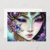 美しい女日本のの子ゴシックファンタジー ポストカード (正面/裏面)