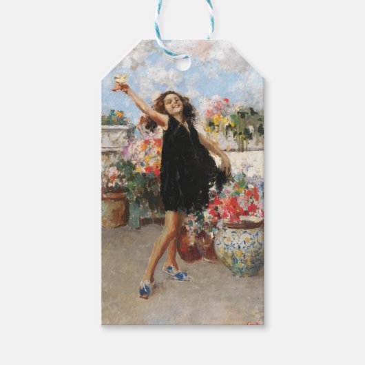 美しい女祝の喜び大事な行事 ギフトタグ (正面)