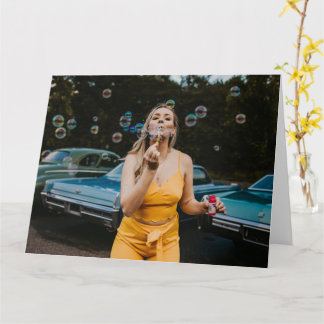 美しい女神の泡グリーティングカード カード